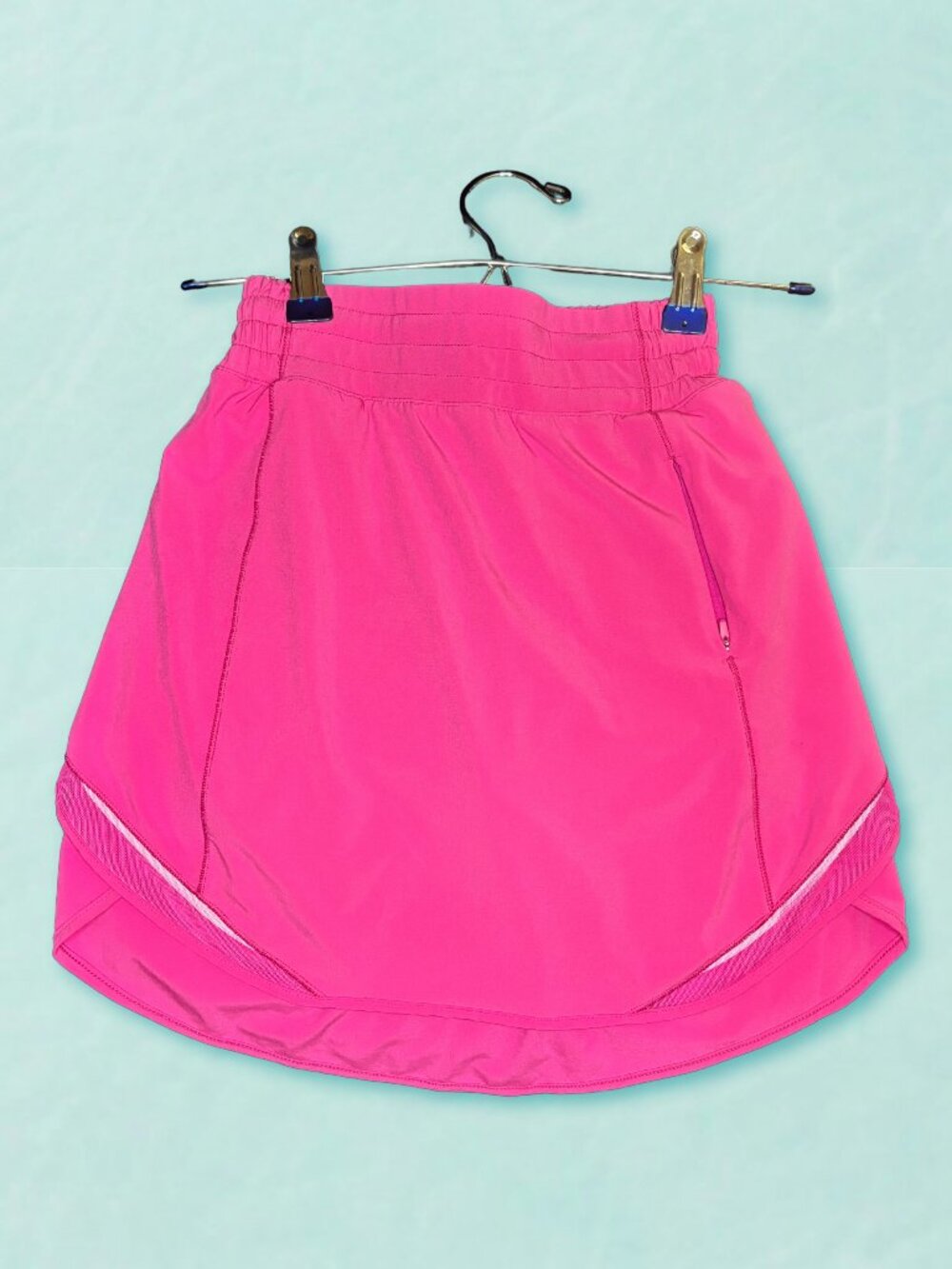 Lululemon Hotty Hot High Rise Skirt Sonic Pink/ Bright Pink Size 0 Womens